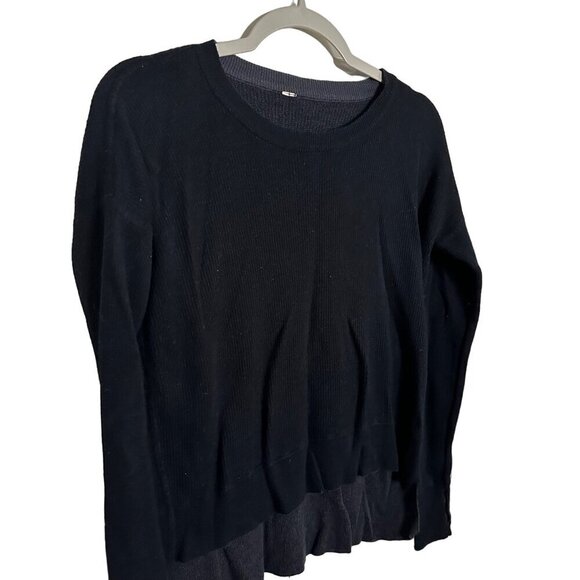 Lululemon Pure Balance Sweater Long Sleeve Cashmere Blend Black Size 8 - Picture 5 of 6